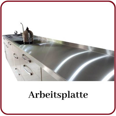 Edelstahl Arbeitsplatten zum Nachrüsten von gastro-blechdesign Edelstahl Arbeitsplatten, Küchenarbeitsplatte Edelstahltisch